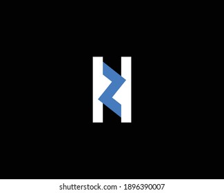 creative HZ letter logo design vector template