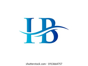 Creative IB letter with luxury concept. Modern IB Logo Design for business and company identity.