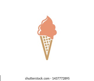 Creative Ice Cream Logo Design Vector Symbol Illustration