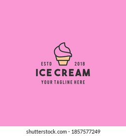 Creative ice cream logo design