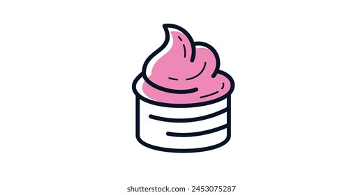 diseño de logotipo de helado creativo, Plantilla de diseño de logotipo, ícono, Vector, símbolo, idea creativa.