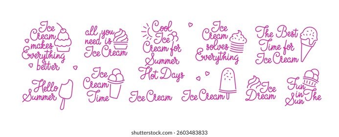 Creative ice cream quotes designed for summer fun and enjoyment with friends