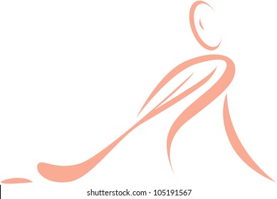 Creative Ice Hockey Player Illustration