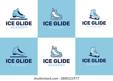 Creative ice skating logo