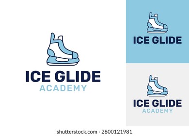 Creative ice skating logo