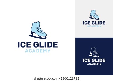 Creative ice skating logo