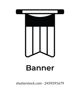 Creative icon of american banner flag, ready to use vector