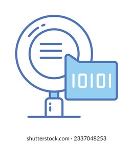 Icono creativo de búsqueda binaria en estilo moderno, listo para usar vector