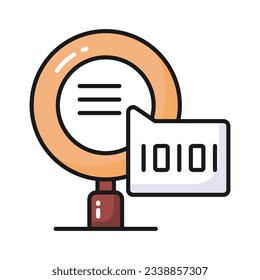 Creative icon of binary search in modern style, ready to use vector