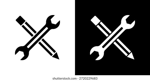Creative icon black and white filled.