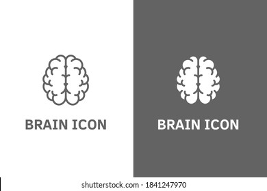 creative icon of a brain representing ideas, creativity, knowledge, technology and the human mind. Solving problems concept illustration. Vector illustration of the human mind