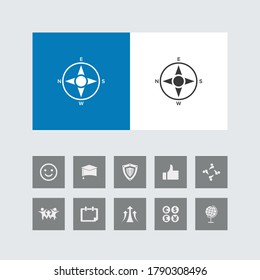 Creative Icon Compass mit Bonus Icons.