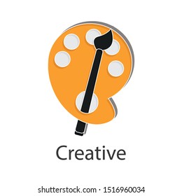 Creative icon concept on white background. Business  creative idea design. Flat vector illustration use for your web page