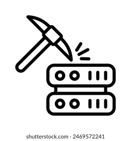 Creative icon of data mining, easy to use and download