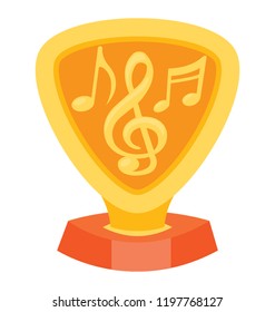 A creative icon design of music trophy
