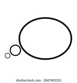Diseño creativo de iconos en un estilo sencillo. Esbozo del discurso de burbujas aislado en blanco.