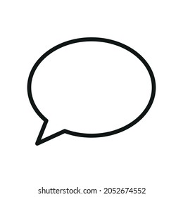 Creative icon design in simple style. Bubble speech outline isolated on white.