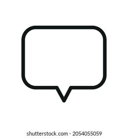 Creative icon design in simple style. Bubble speech outline isolated on white.