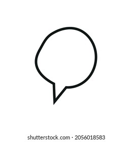 Creative icon design in simple style. Bubble speech outline isolated on white.