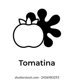 Creative icon design for spanish la tomatina, tomato festival vector