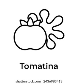 Creative icon design for spanish la tomatina, tomato festival vector