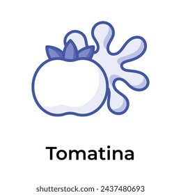 Creative icon design for spanish la tomatina, tomato festival vector