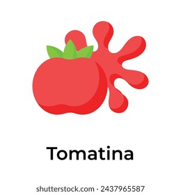 Creative icon design for spanish la tomatina, tomato festival vector