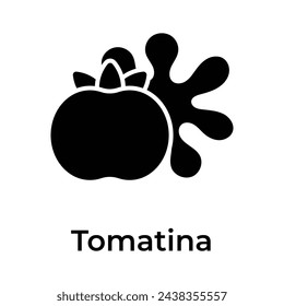 Creative icon design for spanish la tomatina, tomato festival vector