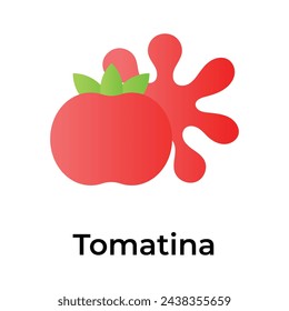 Creative icon design for spanish la tomatina, tomato festival vector