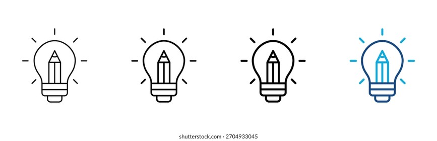 Ícone Criativo Estilo Diferente Conjunto de Coleção de Contorno Ilustração de Vetor
