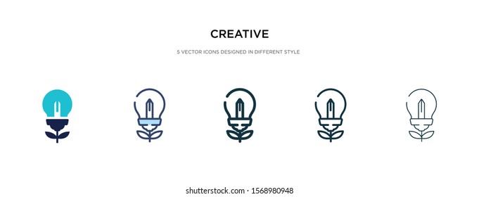 creative icon in different style vector illustration. two colored and black creative vector icons designed in filled, outline, line and stroke style can be used for web, mobile, ui