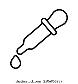 Creative icon of dropper, pipette dropper, medicine dropper vector