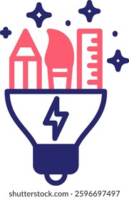 Creative Icon Fill Vector Illustration