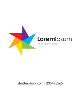 Logo de elementos de concepto de innovación con icono creativo