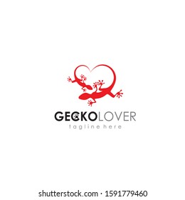 creative icon Gecko logo illustration, logo template, Gecko Lovers, community logo.