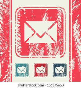 a creative icon in grunge style, eps10 vector