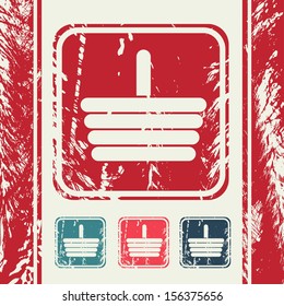 a creative icon in grunge style, eps10 vector