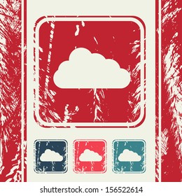 a creative icon in grunge style, eps10 vector