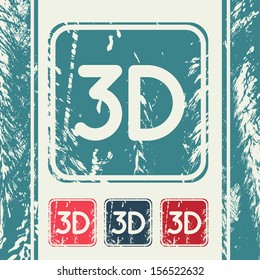 a creative icon in grunge style, eps10 vector