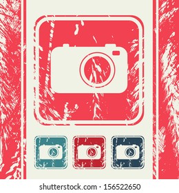 a creative icon in grunge style, eps10 vector