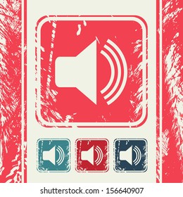a creative icon in grunge style, eps10 vector