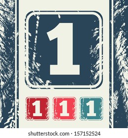 a creative icon in grunge style, eps10 vector