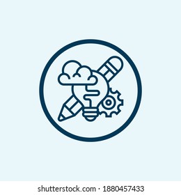 kreatives Symbol einzeln auf weißem Hintergrund aus der Online-Lernkollektion. kreatives Symbol, trendig und modern kreatives Symbol für Logo, Web, App