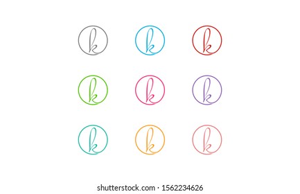 Creative icon K letter for logo idea