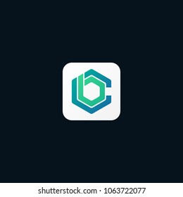 Creative icon letter b and c vector designs