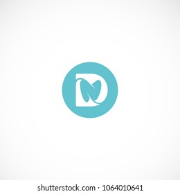 Creative icon letter D dental flat vector designs.