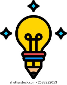 Creative Icon Lineal Color Vector Illustration