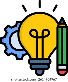 Creative Icon Lineal Color Vector Illustration