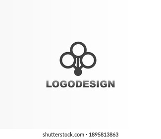 creative icon logo identity and line circle concept design