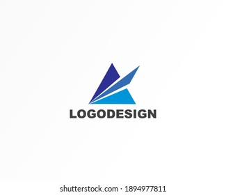 Icono creativo identidad de logotipo e icono de concepto de triángulo 